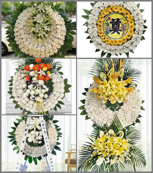 湖北黄冈市黄梅县蔡山镇许家垸村花圈速递